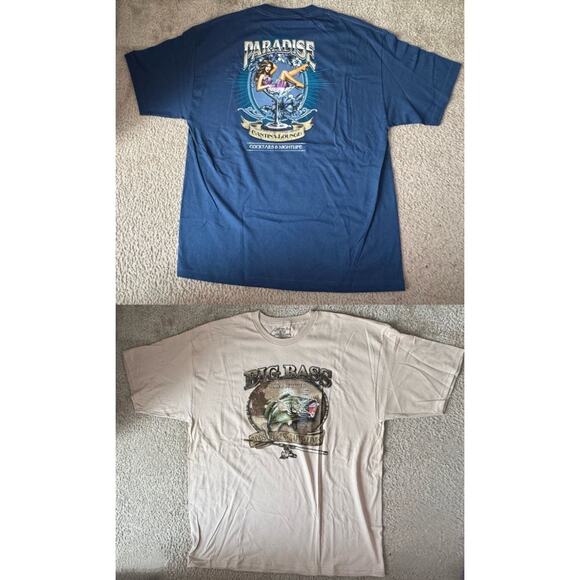 ST. JOHN'S BAY BLUE FISHING 2 TEES SHIRT TOP MENS SIZE XL NWOT Tee bundle - Picture 11 of 11
